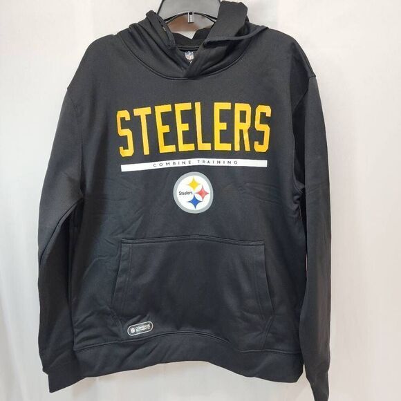 New Era Size large NFL Men's Team Color Safety Performance Fleece Hoodie Black N - Picture 1 of 7